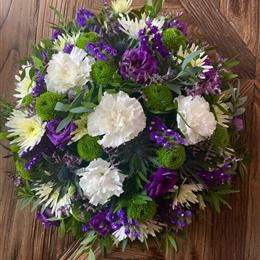 Purple, Lime &amp; White Posy