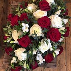 Red and White Rose Spray