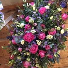 Cerise Rose Spray