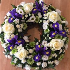 Iris and Rose Wreath