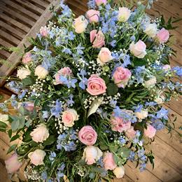 Pastel Pink and Blue Caskett Spray