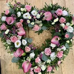 Pink and White Open Heart